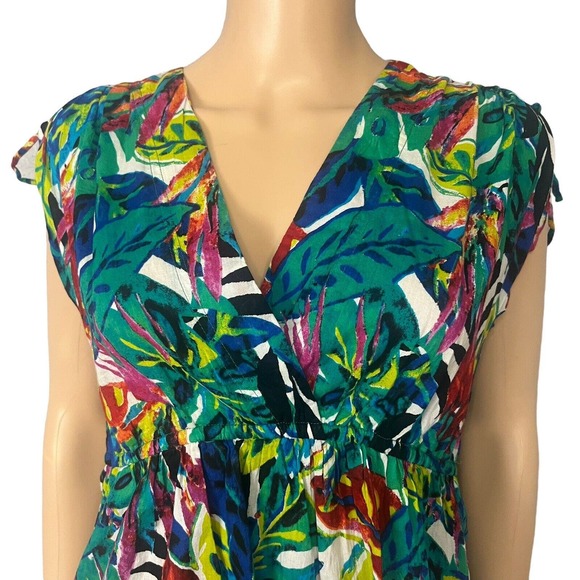 Lauren Ralph Lauren Farrah Swim Cover Up Dress Tropical Print Colorful - Picture 2 of 9